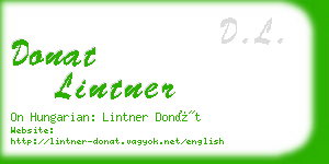 donat lintner business card